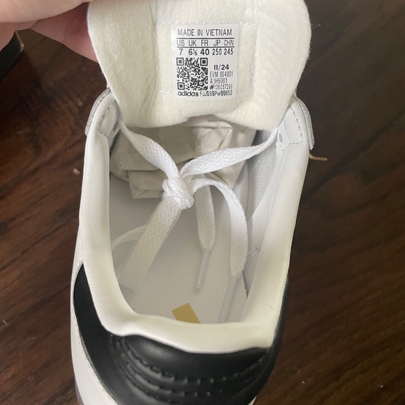 adidas Samba White and Black Sneakers - Picture 8 of 12